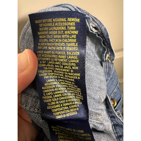 Polo Ralph Lauren Girl’s Denim Longsleeve Dress - Size 12 - Picture 8 of 9